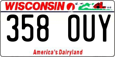 WI license plate 358OUY