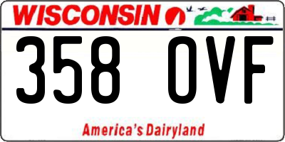 WI license plate 358OVF