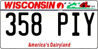 WI license plate 358PIY