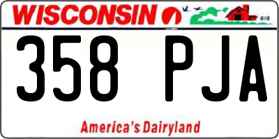 WI license plate 358PJA