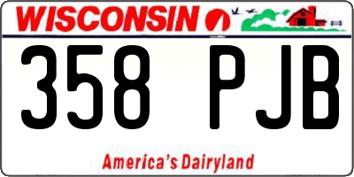 WI license plate 358PJB