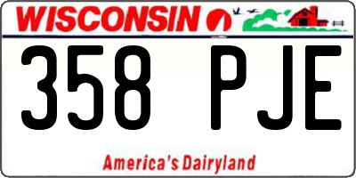 WI license plate 358PJE