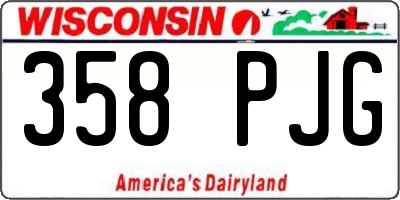 WI license plate 358PJG