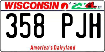 WI license plate 358PJH