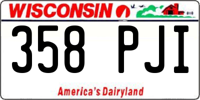 WI license plate 358PJI