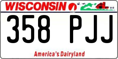 WI license plate 358PJJ