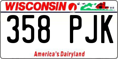 WI license plate 358PJK