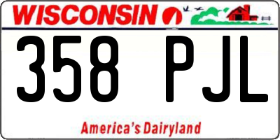 WI license plate 358PJL