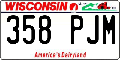 WI license plate 358PJM