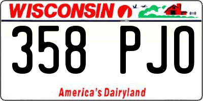 WI license plate 358PJO