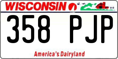 WI license plate 358PJP