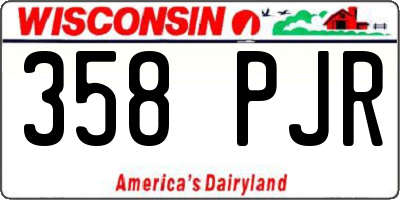 WI license plate 358PJR
