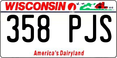 WI license plate 358PJS