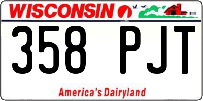WI license plate 358PJT