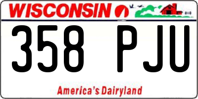 WI license plate 358PJU