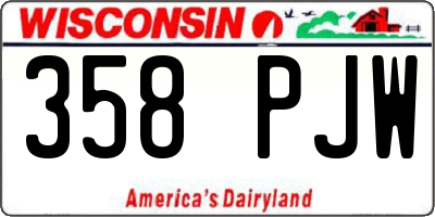 WI license plate 358PJW