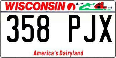 WI license plate 358PJX