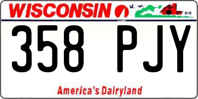 WI license plate 358PJY