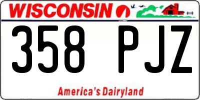 WI license plate 358PJZ