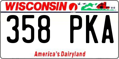WI license plate 358PKA