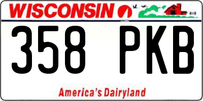 WI license plate 358PKB