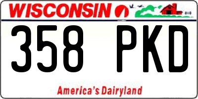 WI license plate 358PKD