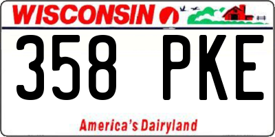 WI license plate 358PKE