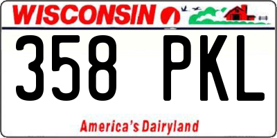 WI license plate 358PKL