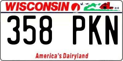 WI license plate 358PKN