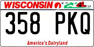 WI license plate 358PKQ