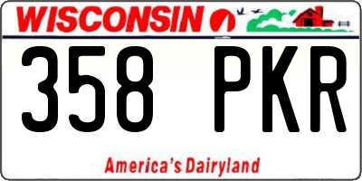 WI license plate 358PKR