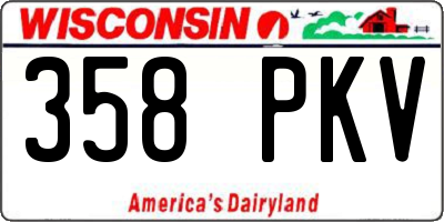 WI license plate 358PKV