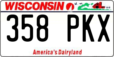 WI license plate 358PKX