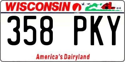 WI license plate 358PKY