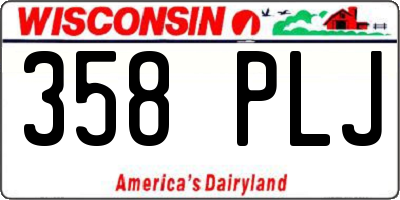 WI license plate 358PLJ