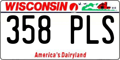 WI license plate 358PLS