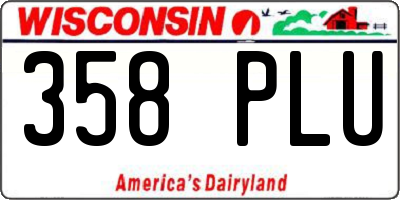 WI license plate 358PLU
