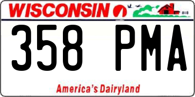 WI license plate 358PMA