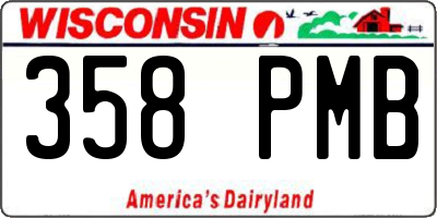 WI license plate 358PMB