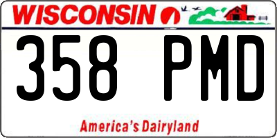 WI license plate 358PMD