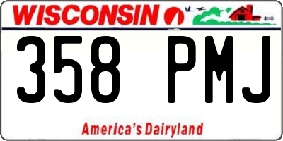 WI license plate 358PMJ
