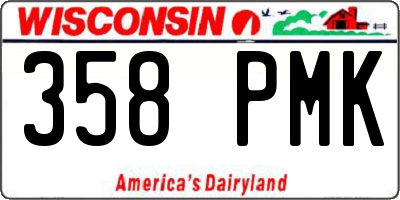 WI license plate 358PMK
