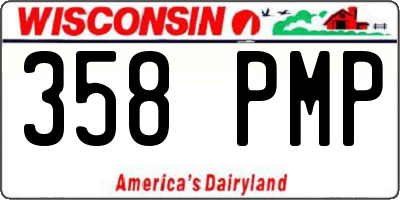 WI license plate 358PMP