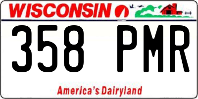 WI license plate 358PMR