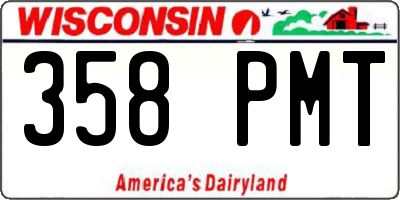 WI license plate 358PMT