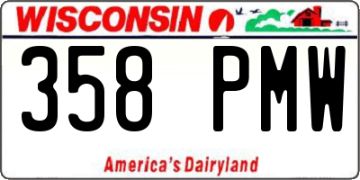 WI license plate 358PMW