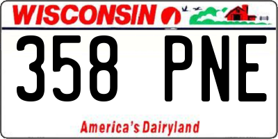 WI license plate 358PNE