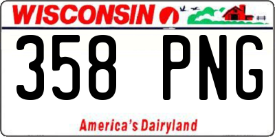 WI license plate 358PNG