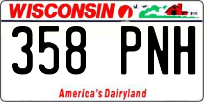 WI license plate 358PNH