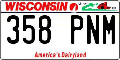 WI license plate 358PNM
